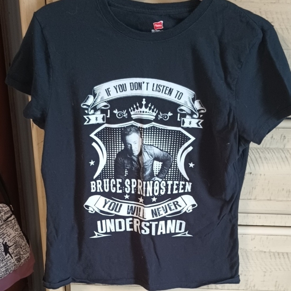 Hanes Black Short Sleeve Tee with Graphic Design